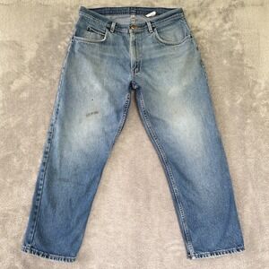 Key Jeans Mens 36X29 Blue Relaxed Straight Workwear Medium Denim